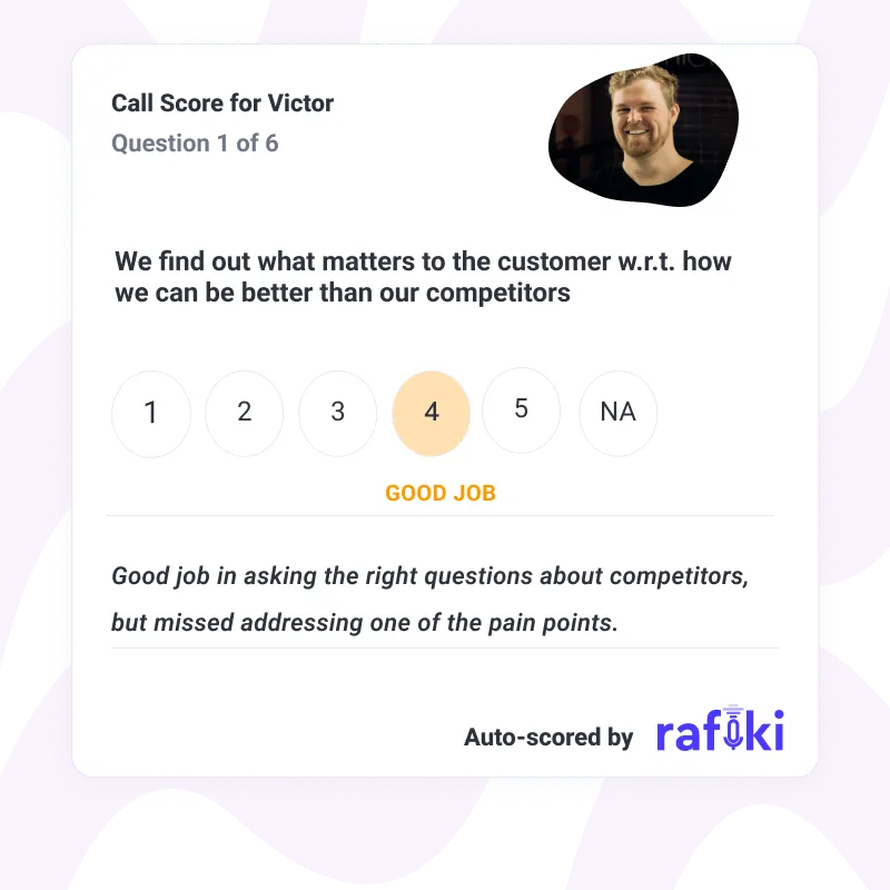 Call Scoring with Rafiki