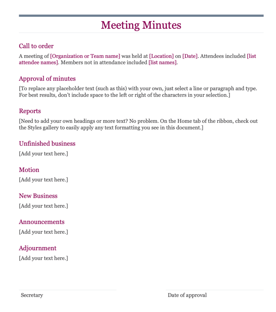 How To Take Meeting Minutes Effectively