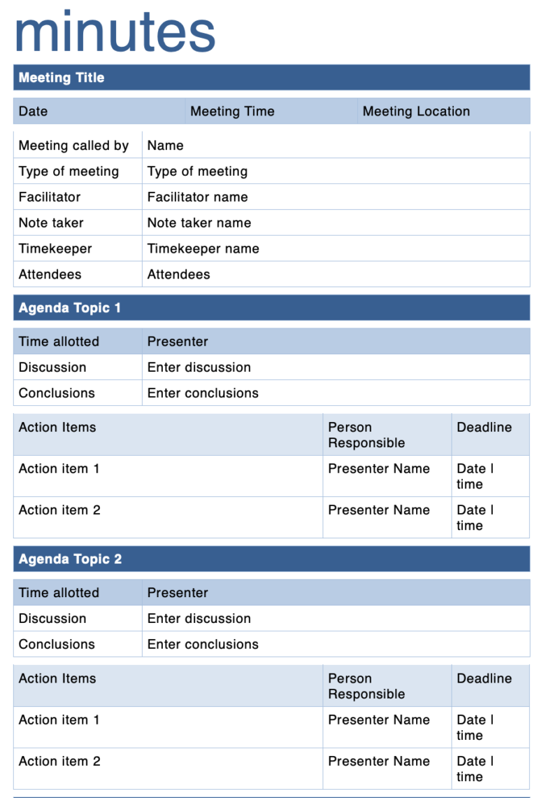 How to take meeting minutes effectively? [+ Sample Templates] | GetRafiki