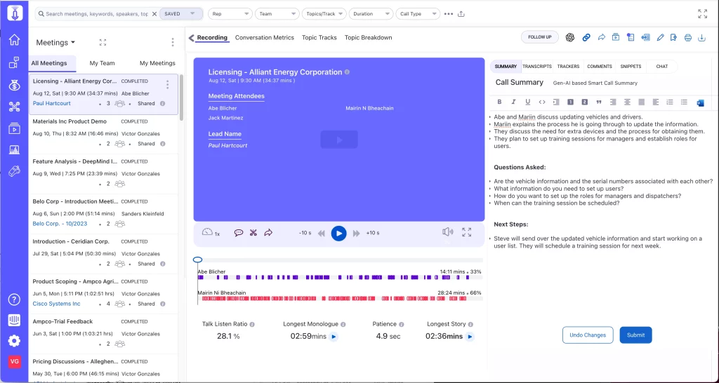 Rafiki Meeting Dashboard