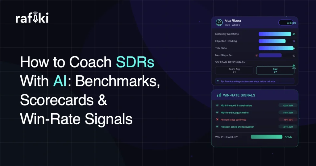 How to Coach SDRs With AI: Benchmarks, Scorecards & Win-Rate Signals