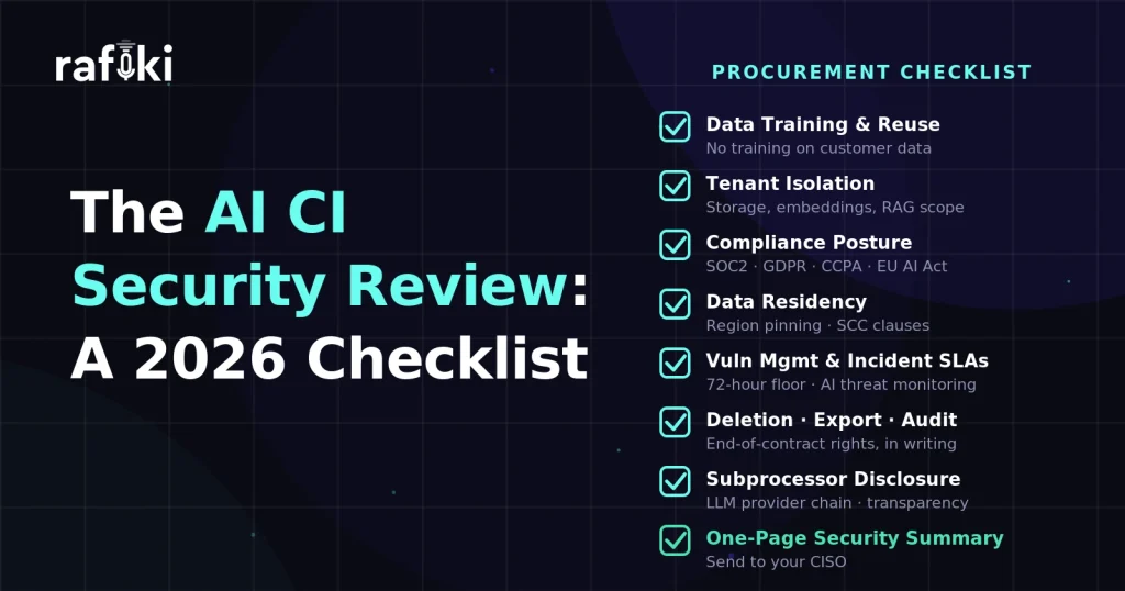 AI Sales Tool Security Review: 2026 Procurement Checklist