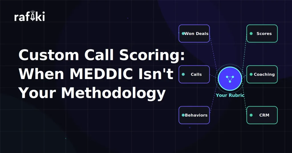 Custom Call Scoring: When MEDDIC Isn't Your Methodology