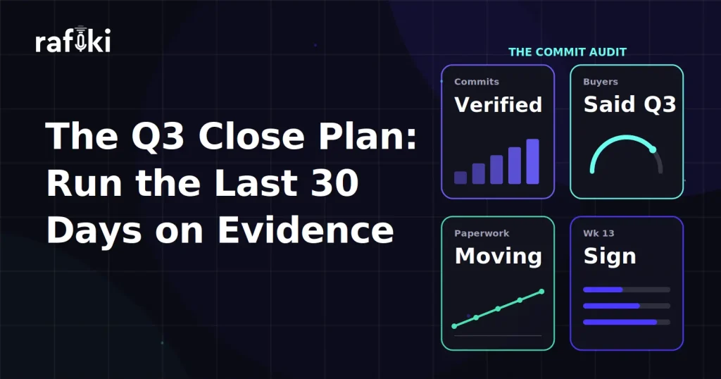 The Q3 Close Plan: Run the Last 30 Days on Evidence