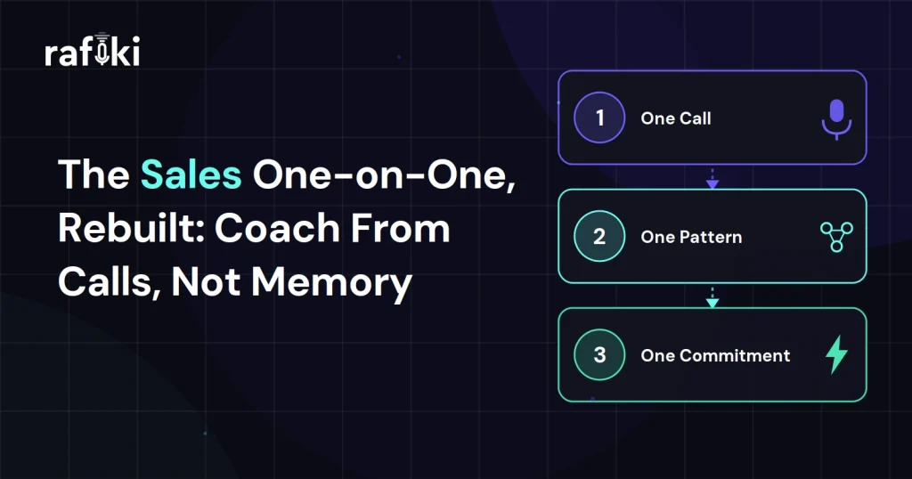 The Sales One-on-One, Rebuilt: Coach From Calls, Not Memory