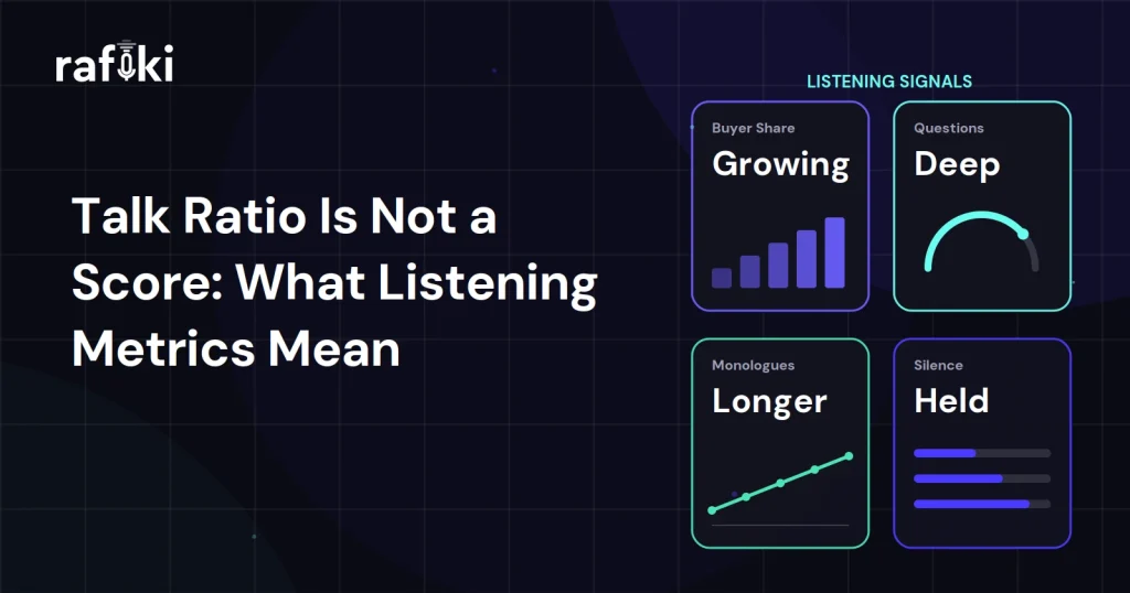 Talk Ratio Is Not a Score: What Listening Metrics Mean